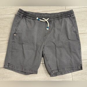 Men's Mugsy Jeans GRAVELS Washed Gray Canvas Easy Shorts 8" Inseam Size L Large
